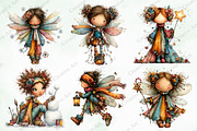 Whimsical Christmas Fairy Clipart, an Illustration by Creative Art (Thumbnail 3 of 10)