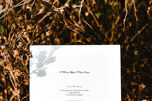 Printable Wedding Menu Template 03