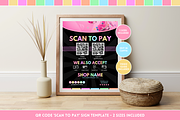 Pastel Neon Scan to Pay Sign, a Poster Template by SunshineStudioBoutique (Thumbnail 2 of 11)
