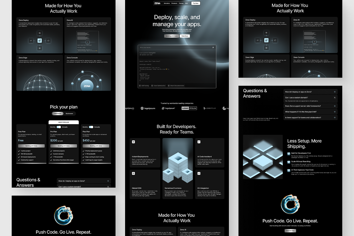 Cloud Computing Figma Template, a Landing Page Template by Rozepaars Design (Photo 2 of 2)