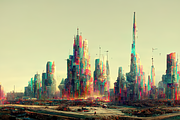 Glitch City Landscapes, an Illustration by OneOrEight (Thumbnail 2 of 20)
