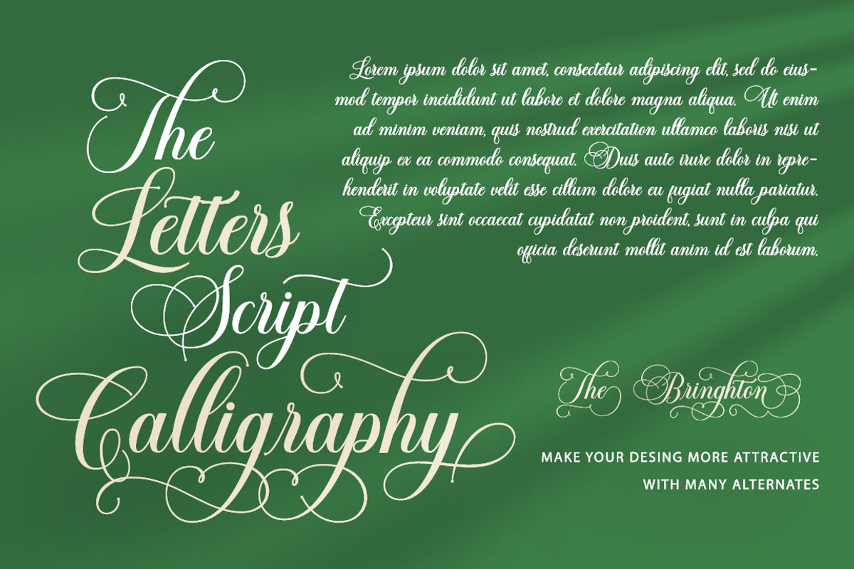 The Bringhton, a Script Font by Straight.co (Photo 4 of 11)