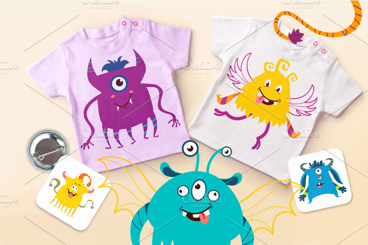 Monster Creator - AI/EPS/PNG, a Graphic by Mallinka (Photo 9 of 11)