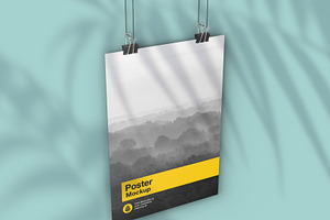 Vertical Hanging Poster Mockup