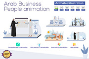 Arab Business People animation, a Templates & Theme by lottie pro (Thumbnail 1 of 11)