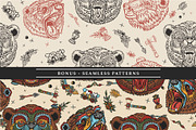 Bears old school tattoo, a Background Graphic by intueri (Thumbnail 5 of 7)