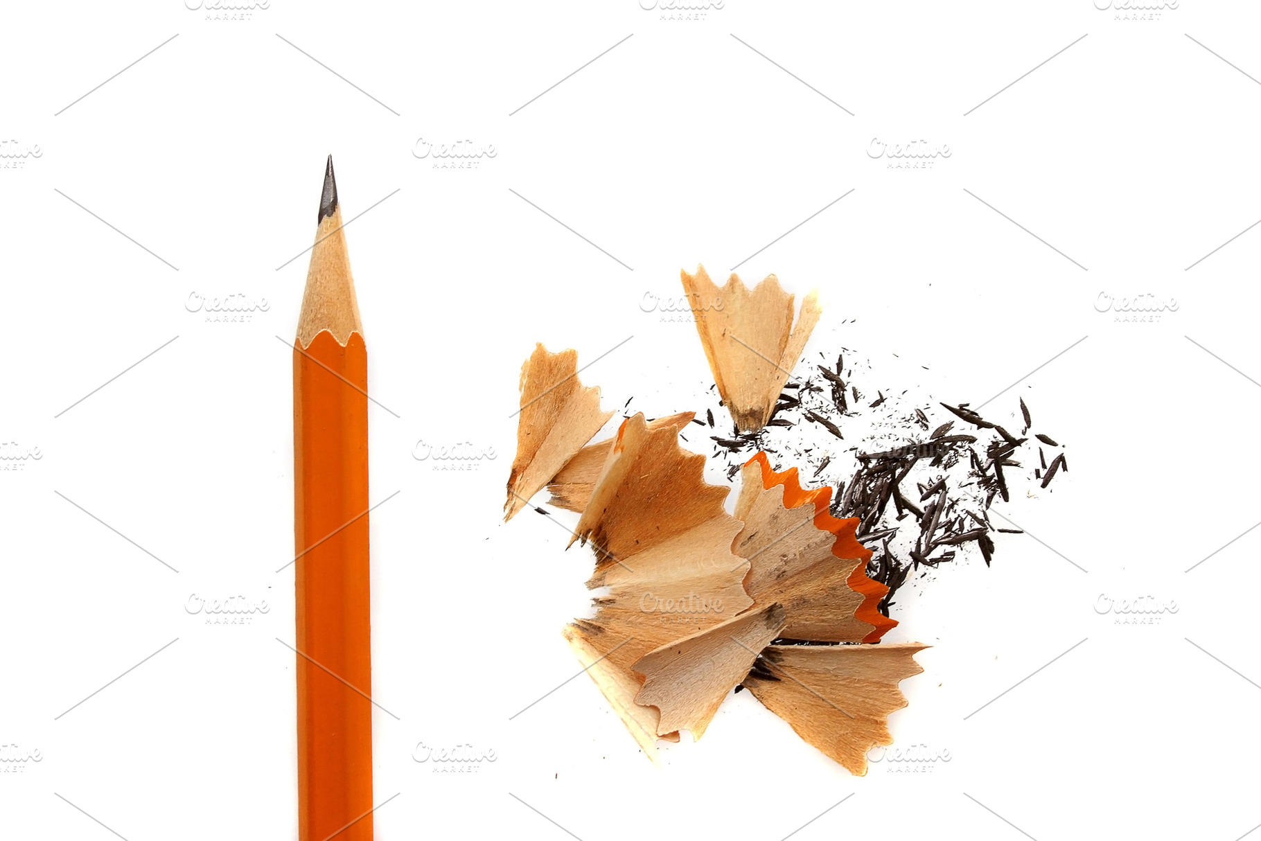 Pencil and shavings, a Photo by saiko3p