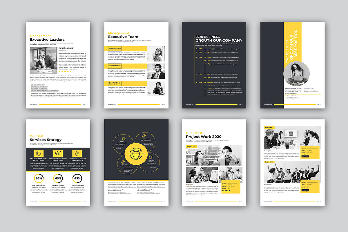 Annual Report Bundle | Word, indd, a Brochure Template by obayes (Photo 4 of 51)