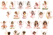 Fairy Watercolor Clipart Bundle, a Person Illustration by PrintablesByFranklyn (Thumbnail 4 of 8)