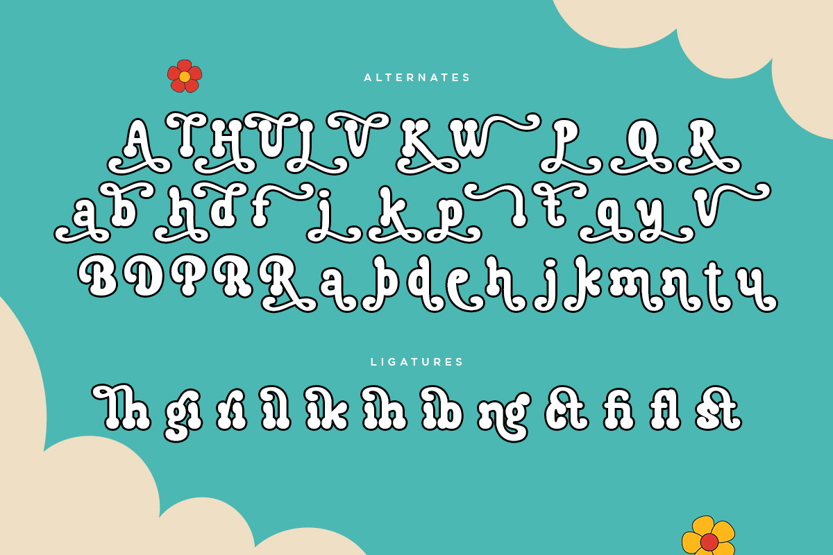 Seginoly - Retro Groovy Font, a Serif Font by Shakira Studio (Photo 10 of 11)