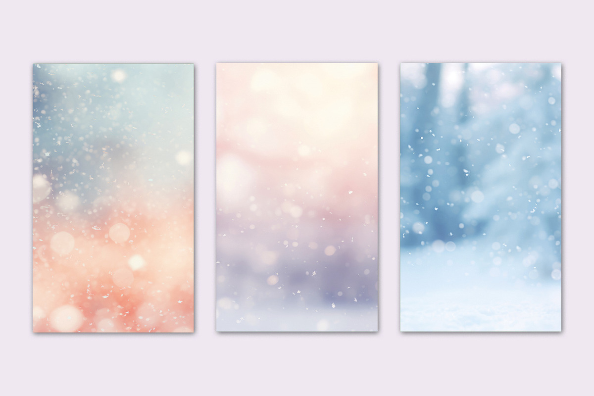 BLURRED BACKGROUND WITH SNOWFALL, a Background Graphic by Sophico (Photo 2 of 5)
