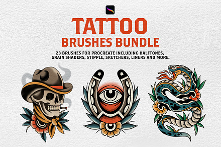 Procreate - Tattoo Brushes Bundle, an Education Illustration by Born to Love