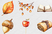 Watercolor Cozy Autumn Clipart, an Illustration by Black Bird Studio (Thumbnail 6 of 6)