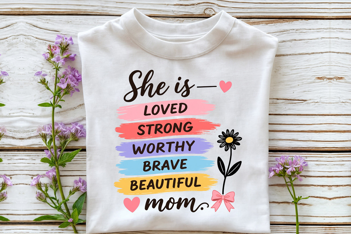 Mother's Day Svg, She is Mom Svg, a Seasonal Illustration by Sublimation Artist (Photo 3 of 9)