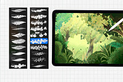 20 Leaf Brushes for Procreate, a Brush Add-On by badrusblue (Thumbnail 4 of 5)