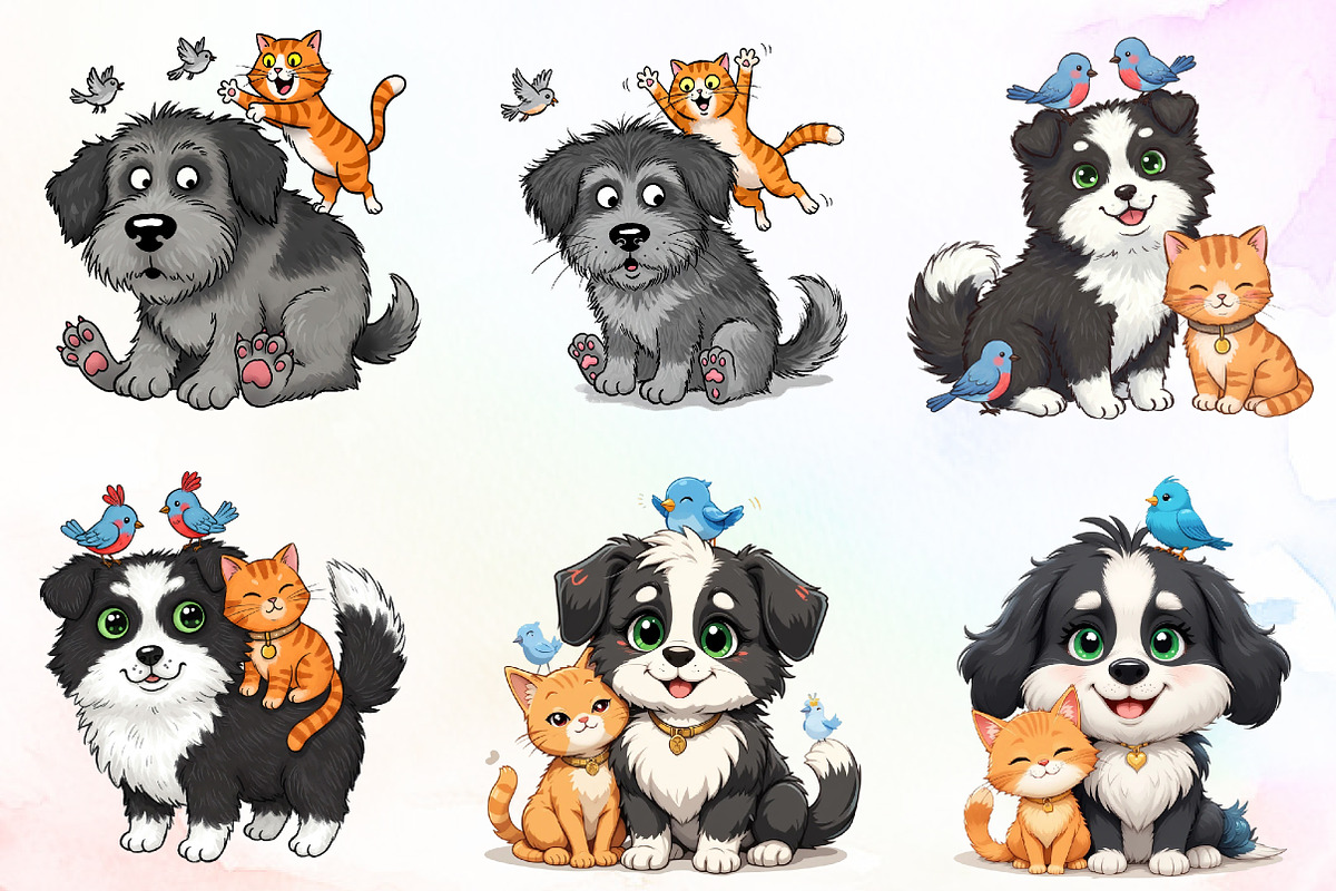 Quirky Friendship Clip Art, an Illustration by Sublimation Artist (Photo 1 of 9)