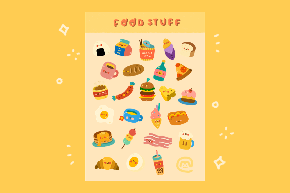 Food Stuff Sticker for Goodnotes, a Food Illustration by mimimeow (Photo 2 of 3)