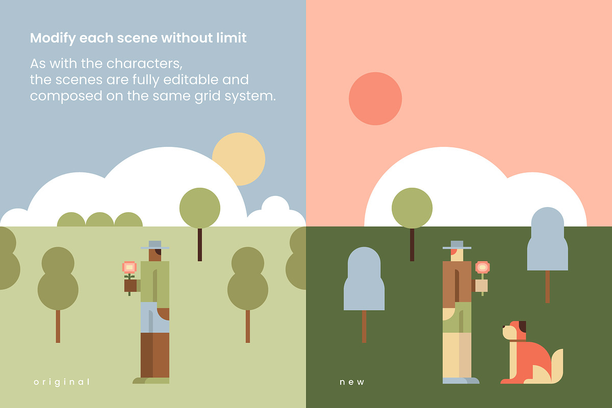 Geometric Life - Park Activities, a Person Illustration by Léo Alexandre (Photo 11 of 17)