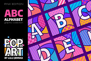 ABC ALPHABET Pop Art Graphic Bundle, a Decorative Illustration by Lilli Jemska Studio (Thumbnail 1 of 9)