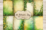 St. Patrick's Day Junk Journal Page, a Seasonal Illustration by GlamArtZhanna (Thumbnail 1 of 10)