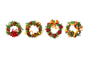 Branch garland cartoon wreaths, an Object Illustration by art PVP - market