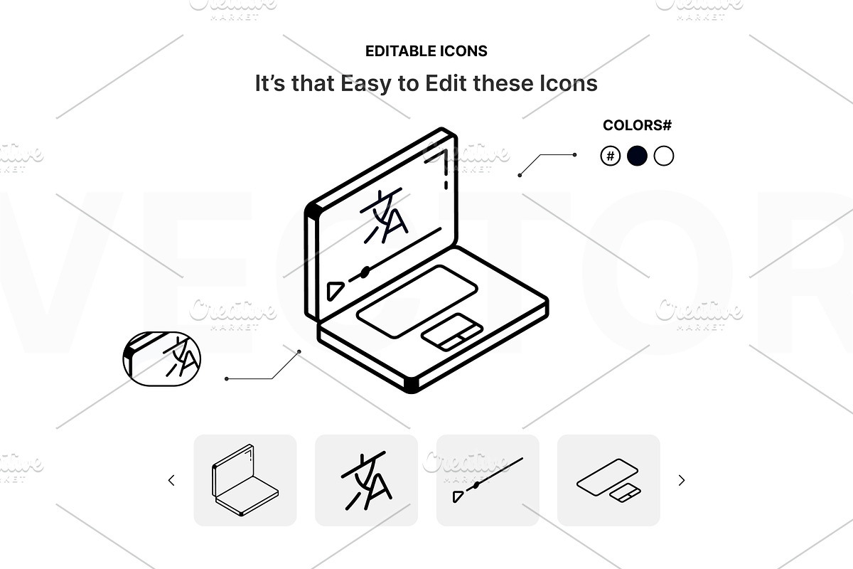 Isometric Translation Icon Set, an Icon by Vectors Market (Photo 4 of 7)