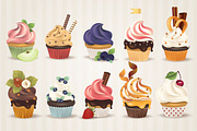 Vector cupcake collection, an Icon by Irtsya (Thumbnail 4 of 4)