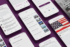 Media News Feed & Press Blog App UI