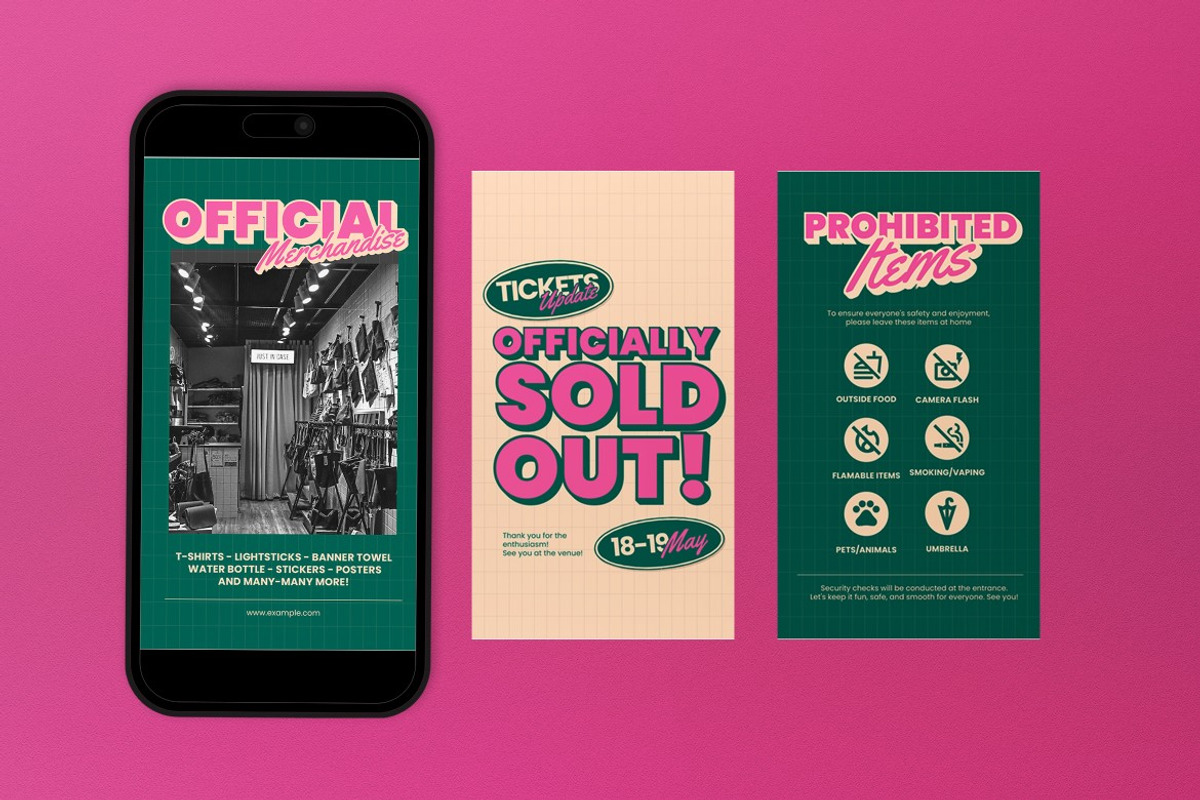 Music Event Instagram, a Social Media Template by graphicook (Photo 3 of 3)
