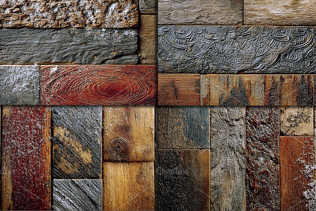 50 Winter Rustic Wood Textures With Snow Digital