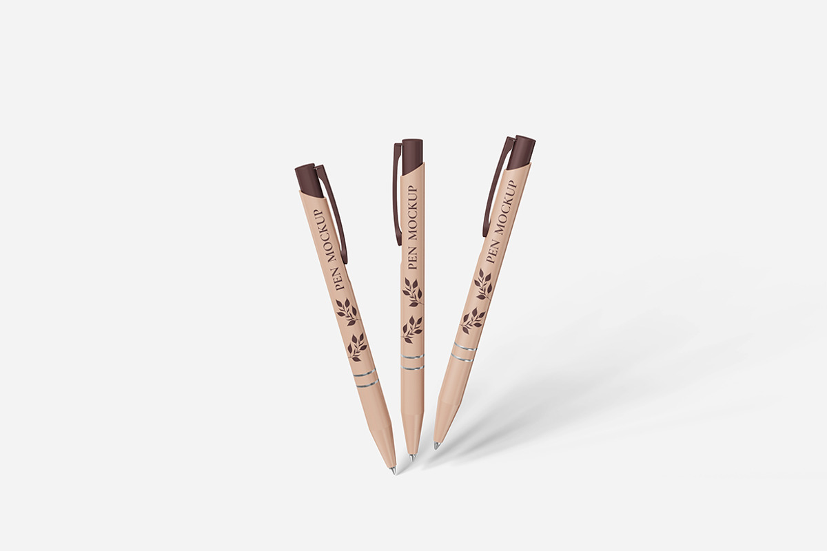 Pen Mockup Set, an Advertising Mockup by Indah (Photo 3 of 6)