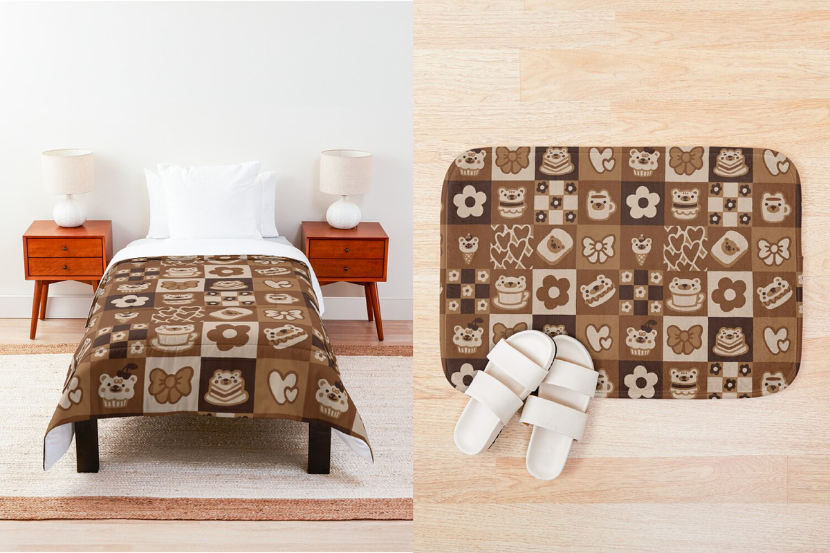 Cute cafe bear pattern, a Pattern Graphic by Viaireshop (Photo 4 of 6)