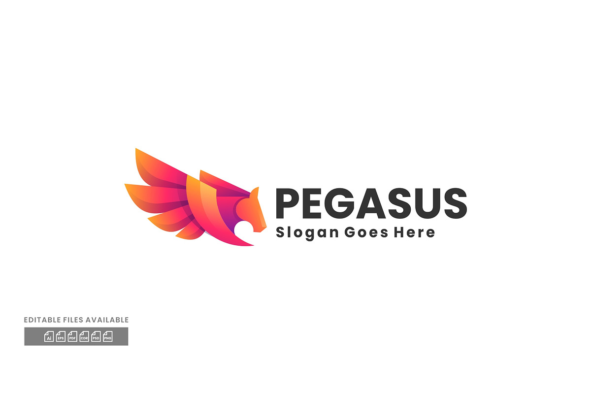 Pegasus Gradient Colorful Logo, a Branding & Logo Template by ivan_artnivora