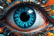 Eye of the World, a Person Illustration by Sharon Schwalbe (Thumbnail 2 of 4)