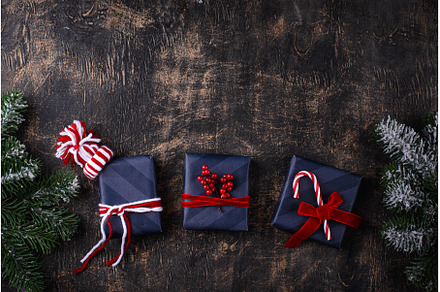 Christmas festive background with, a Holiday Photo by Yulia Furman
