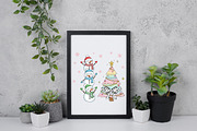 Coquette Glitter Christmas Snowman, an Illustration by Daily.Designs (Thumbnail 4 of 5)