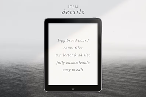 Minimal Brand Board Template Canva