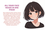 170 Face Stamps for Procreate, a Brush Add-On by Cozy Brushery (Thumbnail 2 of 9)