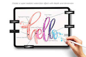 Fancy Watercolor Lettering Tool Box