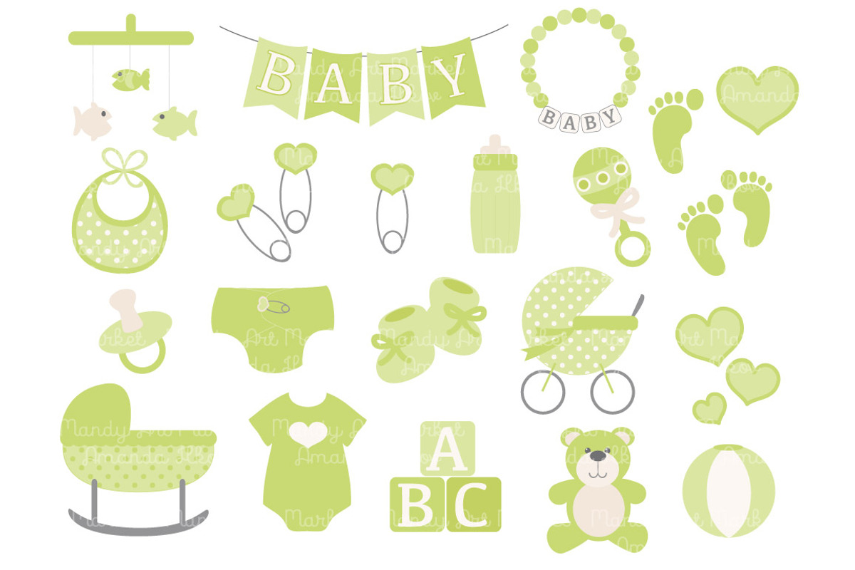Vector Baby Clipart in Bamboo, an Illustration by Amanda Ilkov (Photo 2 of 2)