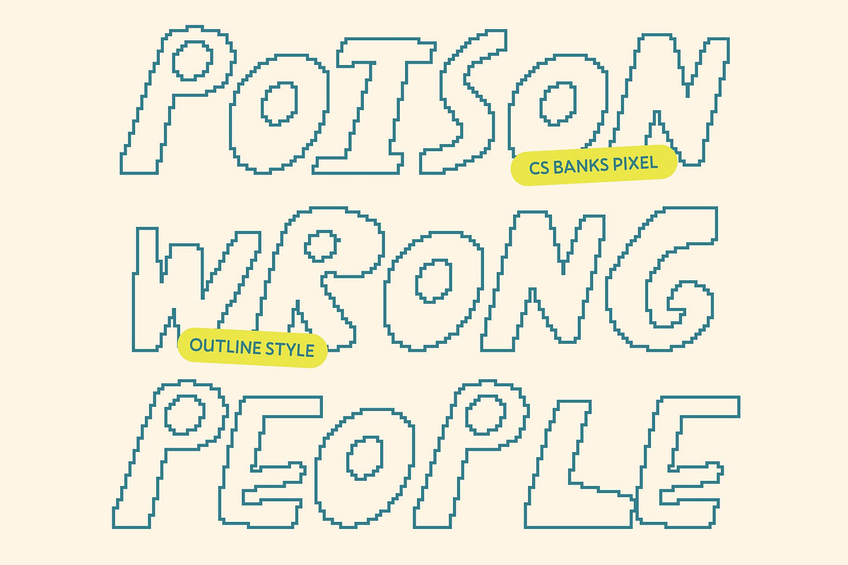 CS Banks Pixel, a Handwritten Font by Craft Supply Co. (Photo 7 of 8)
