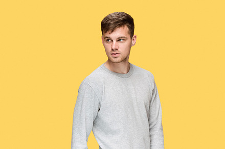 The young man smiling and looking at camera stock photo containing adult and, a Person Photo by Volodymyr Melnyk