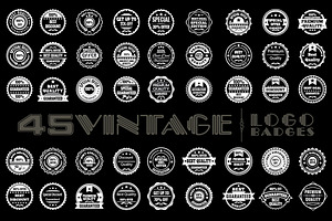 45 Vintage Logo Badges