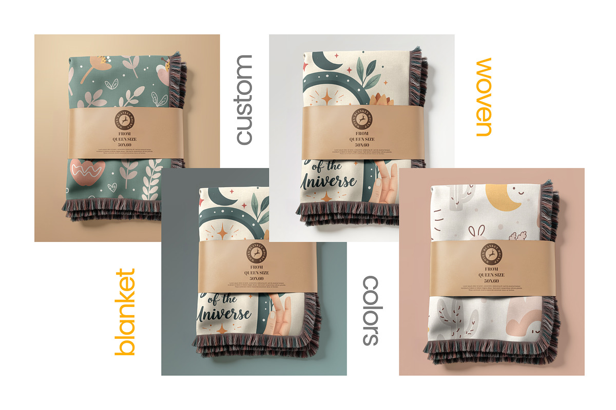 Fold Woven Blanket Mockup, an Apparel Mockup by Mockups Studio (Photo 8 of 9)