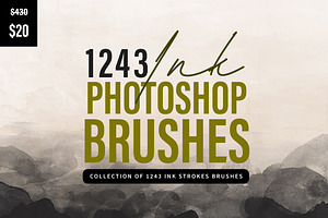 1243 Ink Stroke Brushes - Photoshop