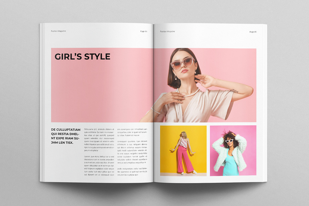 Fashion Magazine Template, a Magazine Template by E-Type (Photo 6 of 7)
