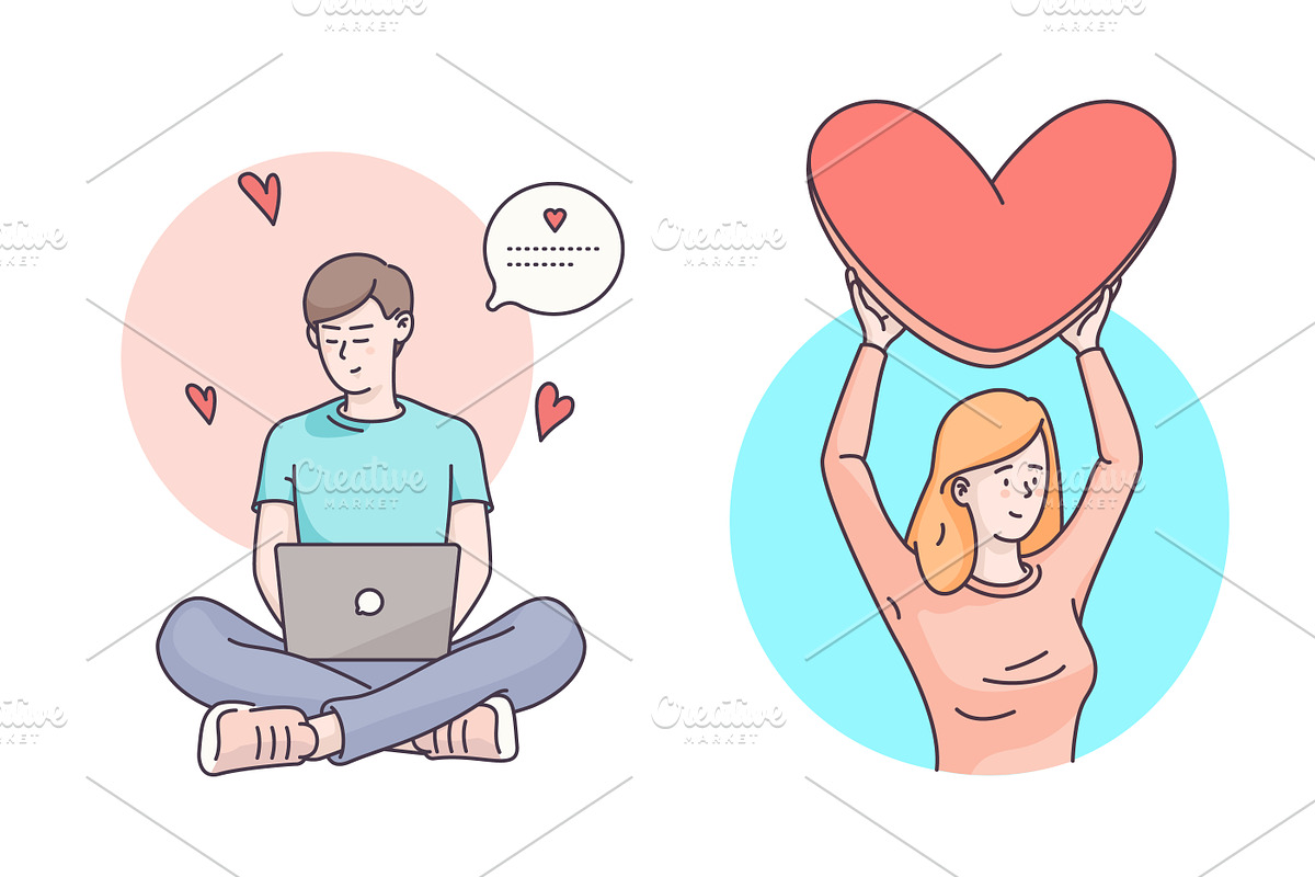 Valentines, Love Illustration, a Person Illustration by Nuburu (Photo 5 of 6)