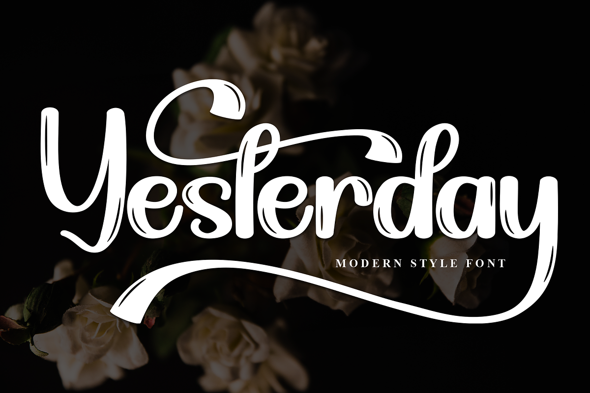 Yesterday | Script Font, a Handwritten Font by Scratchones (Photo 1 of 9)