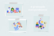 Newborn stuff. Baby toys, food icons, an Object Graphic by My.Ordinarty (Thumbnail 5 of 8)