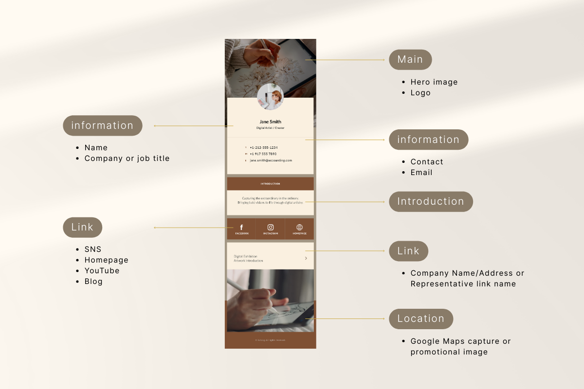 Aesthetic Link in Bio Website Canva, a Landing Page Template by batang (Photo 3 of 5)